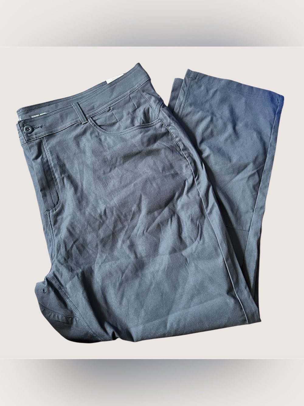 Prana Halle Straight Pants Plus II in Coal 30” inseam